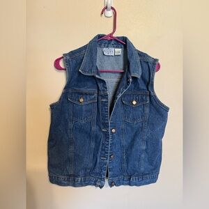 Rare Vintage 1990’s/Y2K Street Blues 100% Cotton Denim Vest Size Large